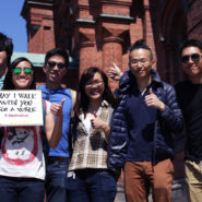 Korean students at Uspenski Cathedral