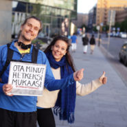 These two met each other after years near Sanomatalo