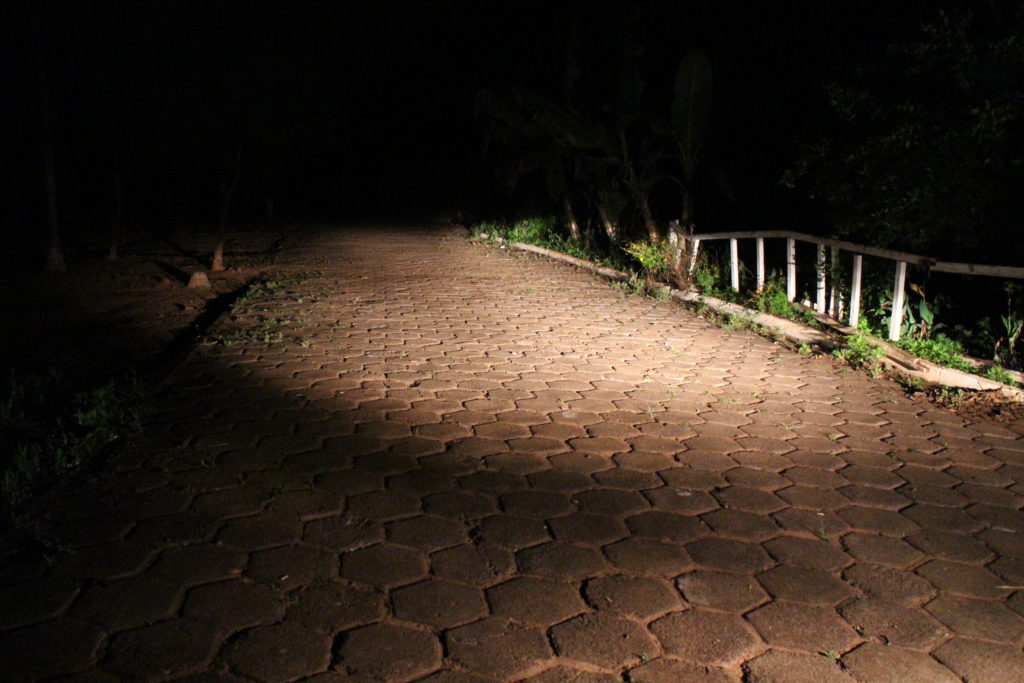 The main road leading to the village