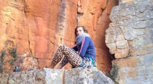 Sissi climbing at Waterval Boven